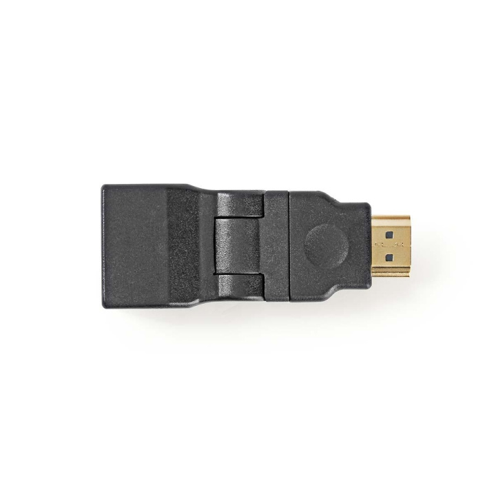 Nedis HDMI™ Adapter | HDMI™ Connector | HDMI™ Output | Gold Plated | Swivel | ABS | Black | 1 pcs | Envelope in the group HOME ELECTRONICS / Cables & Adapters / HDMI / Adapters at TP E-commerce Nordic AB (C07383)