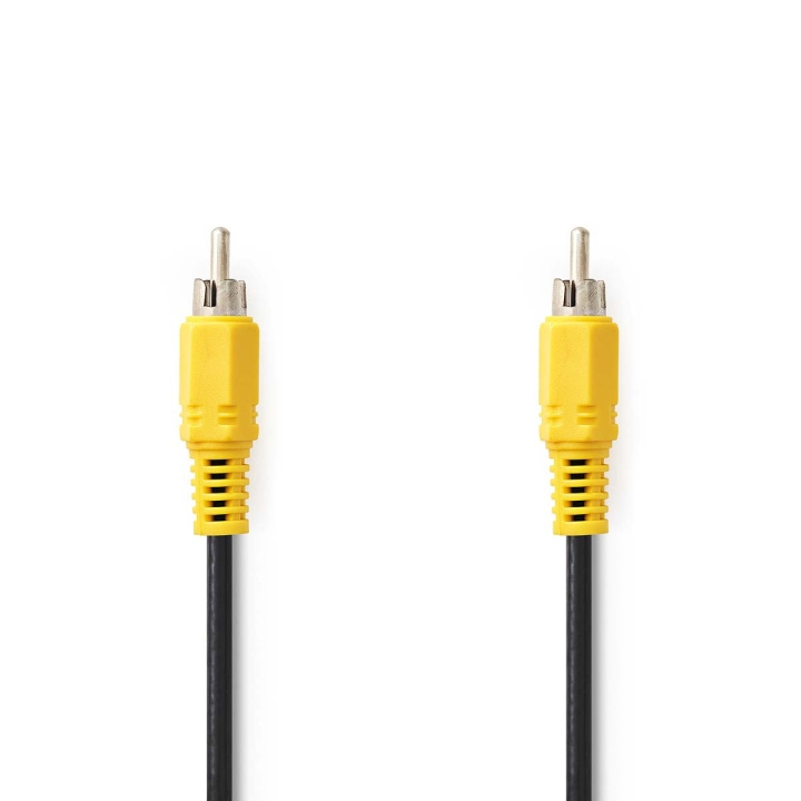 Nedis Composite Video Cable | RCA Male | RCA Male | Nickel Plated | 480p | 10.0 m | Round | PVC | Black | Envelope in the group HOME ELECTRONICS / Cables & Adapters / RCA / Cables at TP E-commerce Nordic AB (C07395)