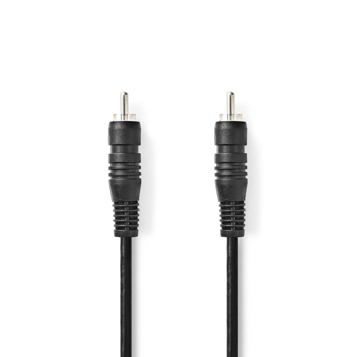 Nedis Digital Audio Cable | RCA Male | RCA Male | Nickel Plated | 1.00 m | Round | PVC | Black | Envelope in the group HOME ELECTRONICS / Cables & Adapters / Audio Digital at TP E-commerce Nordic AB (C07404)