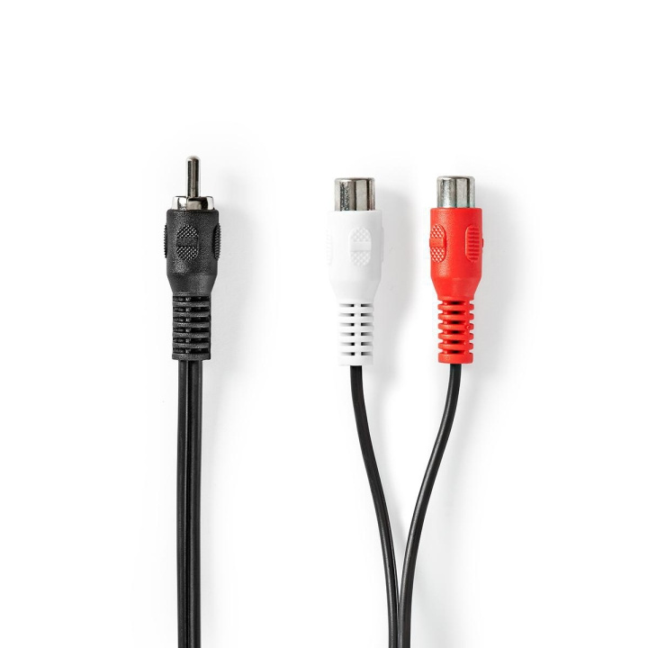 Subwoofer Cable | RCA Male | 2x RCA Female | Nickel Plated | 0.20 m | Round | 5.0 x 2.5 mm | Black | Polybag in the group HOME ELECTRONICS / Audio & Picture / Speakers & accessories / Accessories at TP E-commerce Nordic AB (C07415)