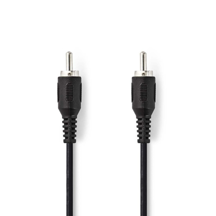 Subwoofer Cable | RCA Male | RCA Male | Nickel Plated | 2.00 m | Round | 2.5 mm | Black | Polybag in the group HOME ELECTRONICS / Audio & Picture / Speakers & accessories / Accessories at TP E-commerce Nordic AB (C07416)