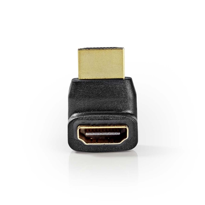 Nedis HDMI™ Adapter | HDMI™ Connector | HDMI™ Output | Gold Plated | Angled 270° | ABS | Black | 1 pcs | Box in the group HOME ELECTRONICS / Cables & Adapters / HDMI / Adapters at TP E-commerce Nordic AB (C07479)