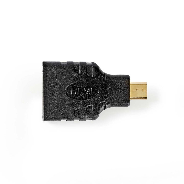Nedis HDMI™ Adapter | HDMI™ Micro Connector | HDMI™ Output | Gold Plated | Straight | ABS | Black | 1 pcs | Box in the group HOME ELECTRONICS / Cables & Adapters / HDMI / Adapters at TP E-commerce Nordic AB (C07480)