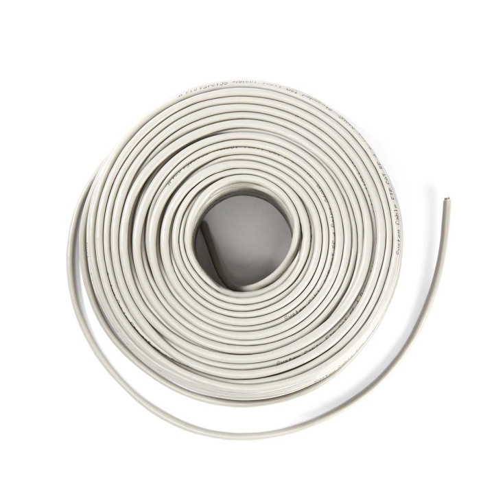 Nedis Network Cable Roll | CAT6 | Stranded | F/UTP | Copper | 50.0 m | Indoor | Round | PVC | Grey | Gift Box in the group COMPUTERS & PERIPHERALS / Computer cables / Network cables / Cat6 at TP E-commerce Nordic AB (C07502)