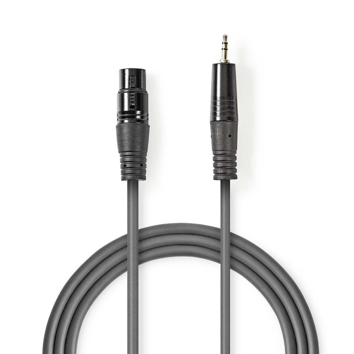 Nedis Balanced Audio Cable | XLR 3-Pin Male | 3.5 mm Male | Nickel Plated | 1.50 m | Round | PVC | Dark Grey | Carton Sleeve in the group HOME ELECTRONICS / Cables & Adapters / Audio analog / Adapters at TP E-commerce Nordic AB (C07566)