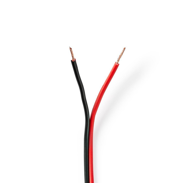 Nedis Speaker Cable | 2 x 0.75 mm² | Copper | 100.0 m | Round | PVC | Black / Red | Reel in the group HOME ELECTRONICS / Audio & Picture / Speakers & accessories / Accessories at TP E-commerce Nordic AB (C07645)