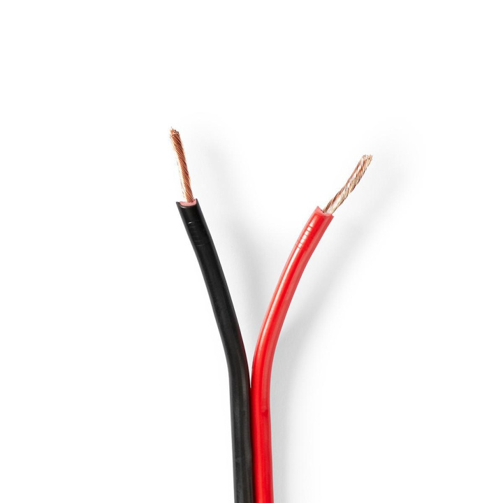 Nedis Speaker Cable | 2 x 1.50 mm² | Copper | 100.0 m | Round | PVC | Black / Red | Reel in the group HOME ELECTRONICS / Audio & Picture / Speakers & accessories / Accessories at TP E-commerce Nordic AB (C07650)