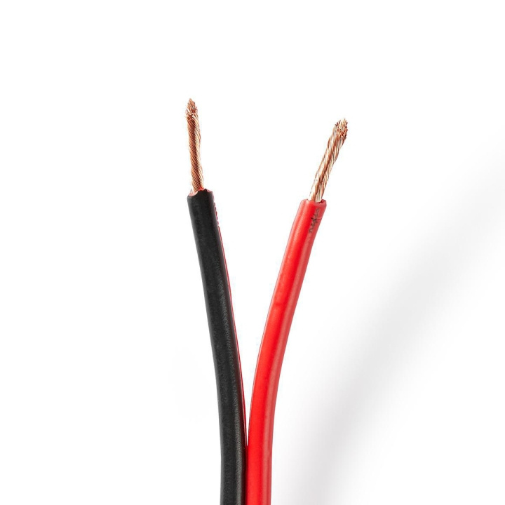 Nedis Speaker Cable | 2 x 2.50 mm² | Copper | 100.0 m | Round | PVC | Black / Red | Reel in the group HOME ELECTRONICS / Audio & Picture / Speakers & accessories / Accessories at TP E-commerce Nordic AB (C07659)