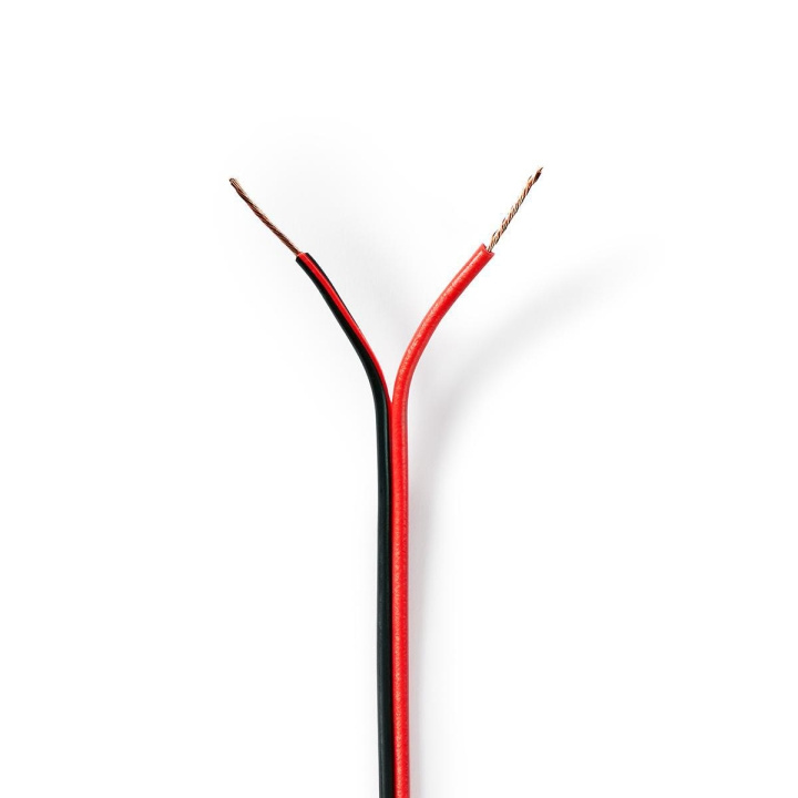Nedis Speaker Cable | 2 x 0.50 mm² | CCA | 100.0 m | Round | PVC | Black / Red | Wrap in the group HOME ELECTRONICS / Audio & Picture / Speakers & accessories / Accessories at TP E-commerce Nordic AB (C07668)