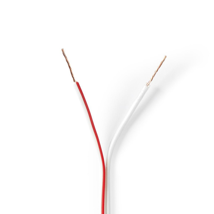 Nedis Speaker Cable | 2 x 0.35 mm² | CCA | 100.0 m | Round | PVC | White | Wrap in the group HOME ELECTRONICS / Audio & Picture / Speakers & accessories / Accessories at TP E-commerce Nordic AB (C07669)