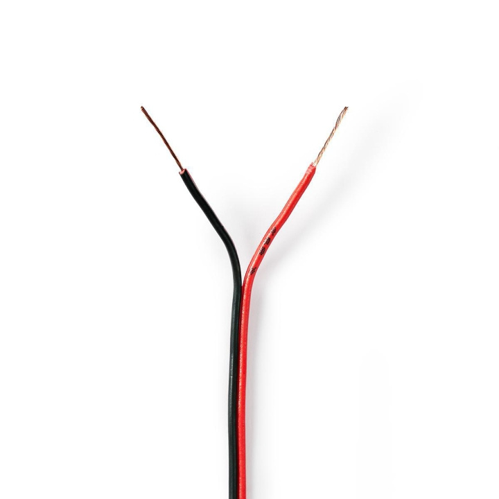 Nedis Speaker Cable | 2x 0.35 mm² | CCA | 100.0 m | Round | PVC | Black / Red | Wrap in the group HOME ELECTRONICS / Audio & Picture / Speakers & accessories / Accessories at TP E-commerce Nordic AB (C07670)