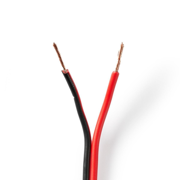 Nedis Speaker Cable | 2x 0.75 mm² | CCA | 15.0 m | Round | PVC | Black / Red | Wrap in the group HOME ELECTRONICS / Cables & Adapters / Speaker cables at TP E-commerce Nordic AB (C07671)
