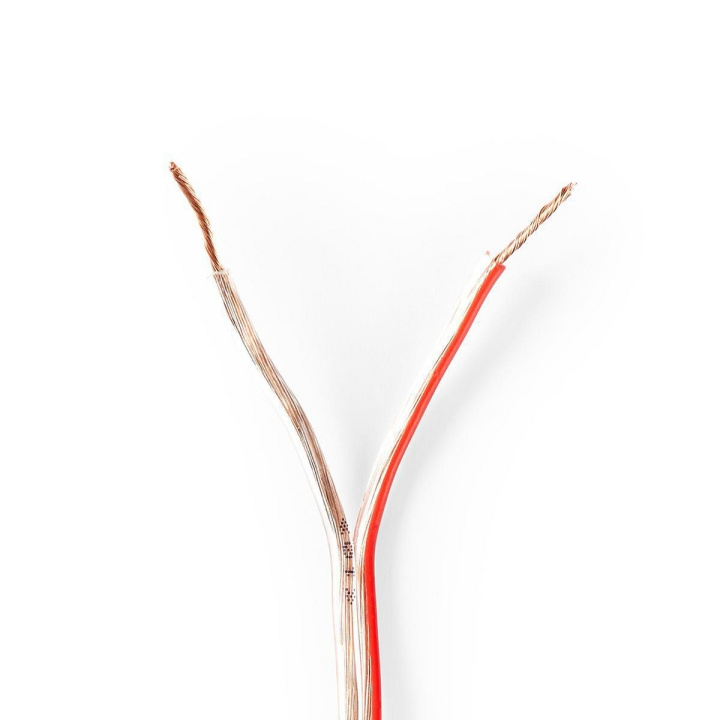 Nedis Speaker Cable | 2 x 0.75 mm² | CCA | 15.0 m | Round | PVC | Transparent | Wrap in the group HOME ELECTRONICS / Audio & Picture / Speakers & accessories / Accessories at TP E-commerce Nordic AB (C07675)