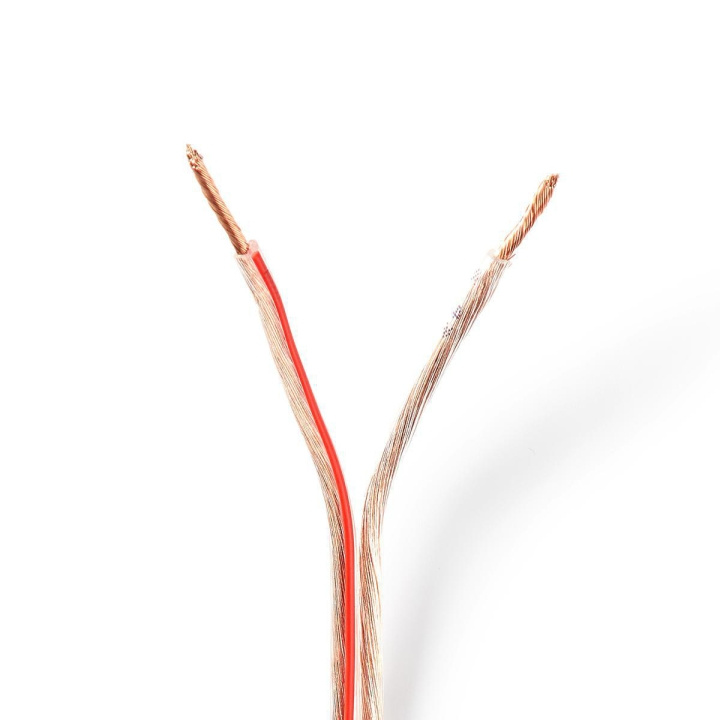 Nedis Speaker Cable | 2 x 1.50 mm² | CCA | 25.0 m | Round | PVC | Transparent | Wrap in the group HOME ELECTRONICS / Audio & Picture / Speakers & accessories / Accessories at TP E-commerce Nordic AB (C07682)