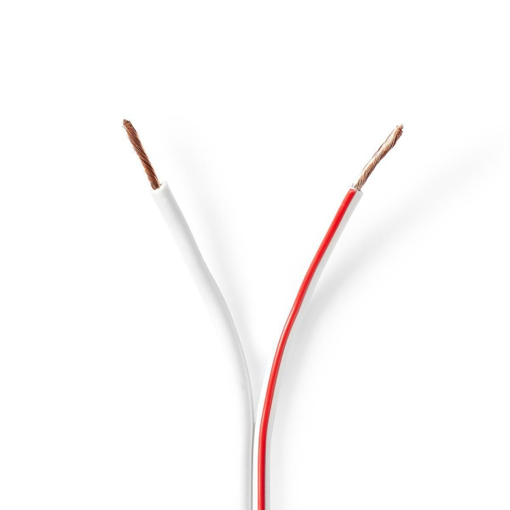 Nedis Speaker Cable | 2 x 1.50 mm² | CCA | 100.0 m | Round | PVC | White | Wrap in the group HOME ELECTRONICS / Audio & Picture / Speakers & accessories / Accessories at TP E-commerce Nordic AB (C07686)