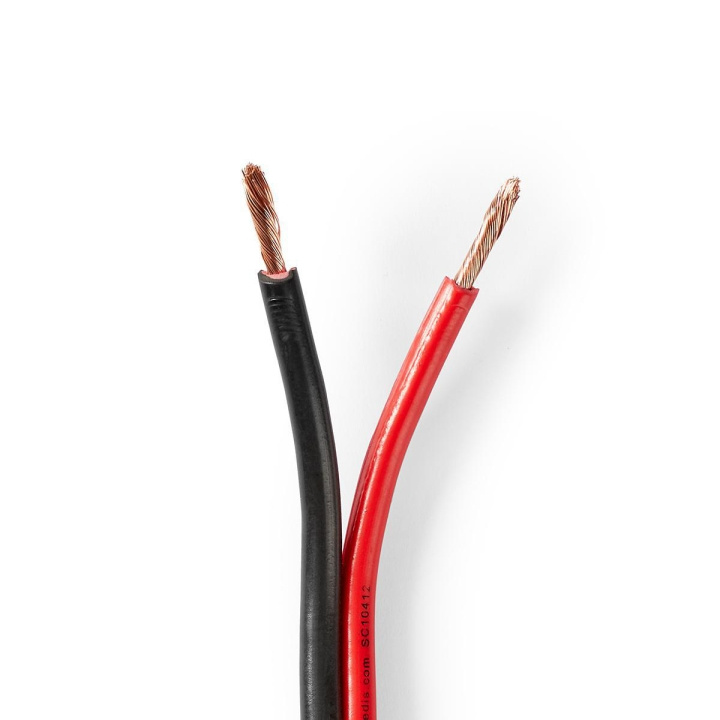 Nedis Speaker Cable | 2 x 2.50 mm² | CCA | 25.0 m | Round | PVC | Black / Red | Wrap in the group HOME ELECTRONICS / Audio & Picture / Speakers & accessories / Accessories at TP E-commerce Nordic AB (C07688)