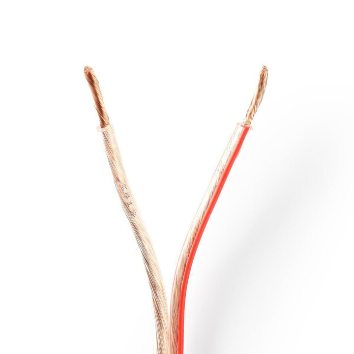 Nedis Speaker Cable | 2 x 2.50 mm² | CCA | 100.0 m | Round | PVC | Transparent | Wrap in the group HOME ELECTRONICS / Audio & Picture / Speakers & accessories / Accessories at TP E-commerce Nordic AB (C07691)