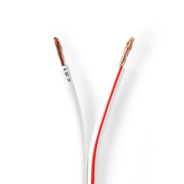 Nedis Speaker Cable | 2 x 2.50 mm² | CCA | 100.0 m | Round | PVC | White | Wrap in the group HOME ELECTRONICS / Audio & Picture / Speakers & accessories / Accessories at TP E-commerce Nordic AB (C07694)