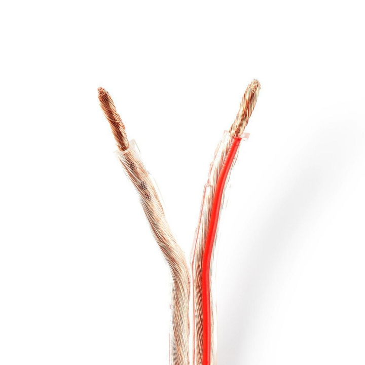 Nedis Speaker Cable | 2 x 4.00 mm² | CCA | 15.0 m | Round | PVC | Transparent | Wrap in the group HOME ELECTRONICS / Audio & Picture / Speakers & accessories / Accessories at TP E-commerce Nordic AB (C07697)