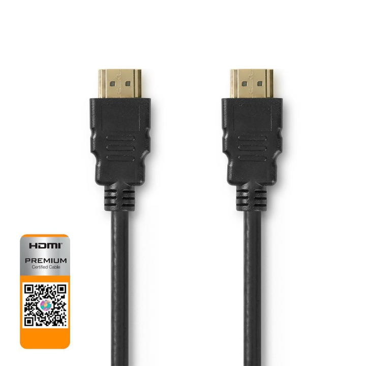 Nedis Premium High Speed HDMI™ Cable with Ethernet | HDMI™ Connector | HDMI™ Connector | 4K@60Hz | 18 Gbps | 5.00 m | Round | PVC | Black | Polybag in the group HOME ELECTRONICS / Cables & Adapters / HDMI / Cables at TP E-commerce Nordic AB (C07724)