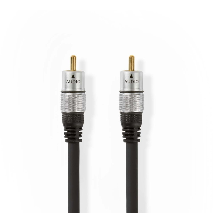 Nedis Digital Audio Cable | RCA Male | RCA Male | Gold Plated | 1.50 m | Round | PVC | Anthracite | Box in the group HOME ELECTRONICS / Cables & Adapters / Audio Digital at TP E-commerce Nordic AB (C07725)