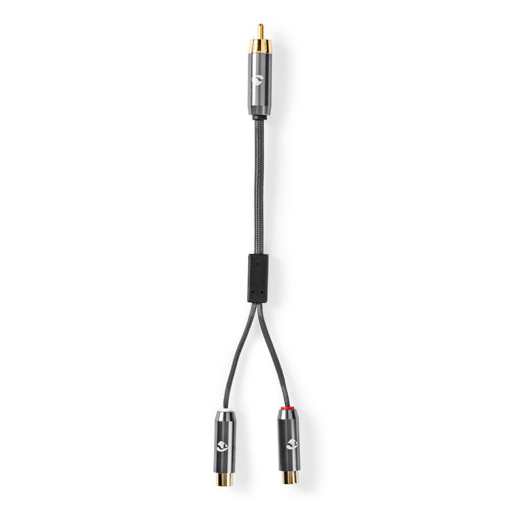 Nedis Subwoofer Cable | RCA Male | 2x RCA Female | Gold Plated | 0.20 m | Round | 4.5 mm | Gun Metal Grey | Cover Window Box in the group HOME ELECTRONICS / Audio & Picture / Speakers & accessories / Accessories at TP E-commerce Nordic AB (C07792)