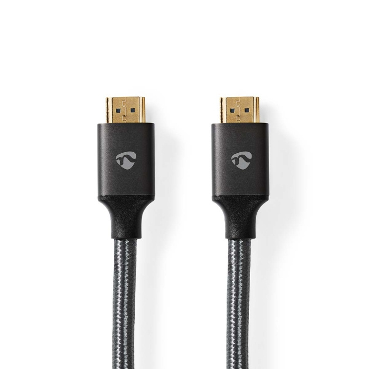 Nedis High Speed HDMI™ Cable with Ethernet | HDMI™ Connector | HDMI™ Connector | 4K@60Hz | ARC | 18 Gbps | 1.00 m | Round | Cotton | Grey / Gun Metal Grey | Cover Window Box in the group HOME ELECTRONICS / Cables & Adapters / HDMI / Cables at TP E-commerce Nordic AB (C07807)