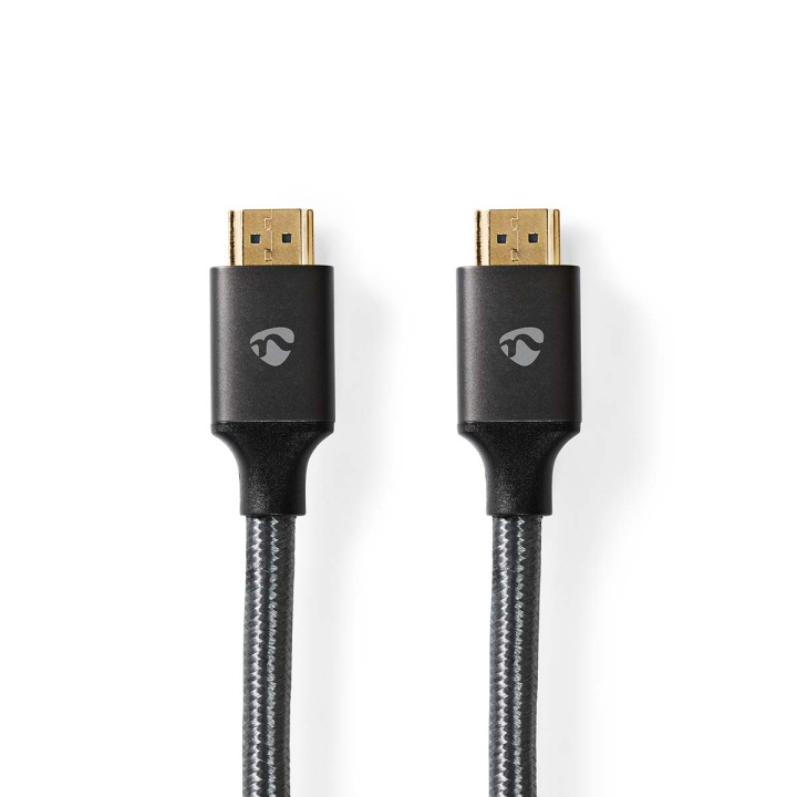 Nedis High Speed HDMI™ Cable with Ethernet | HDMI™ Connector | HDMI™ Connector | 4K@60Hz | ARC | 18 Gbps | 2.00 m | Round | Cotton | Grey / Gun Metal Grey | Cover Window Box in the group HOME ELECTRONICS / Cables & Adapters / HDMI / Cables at TP E-commerce Nordic AB (C07808)