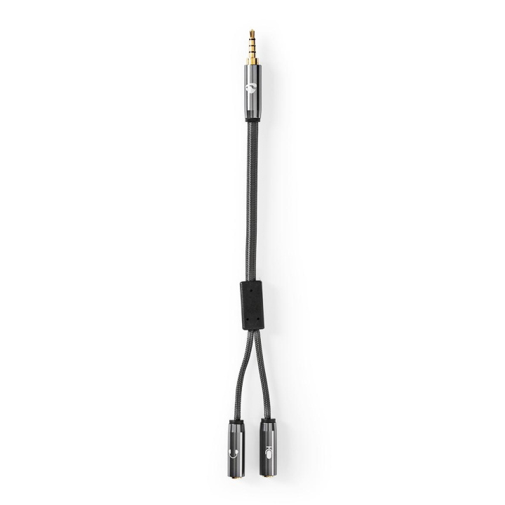 Nedis Stereo Audio Cable | 3.5 mm Male | 2x 3.5 mm Female | Gold Plated | 0.20 m | Round | Grey / Gun Metal Grey | Cover Window Box in the group HOME ELECTRONICS / Audio & Picture / Speakers & accessories / Accessories at TP E-commerce Nordic AB (C07814)