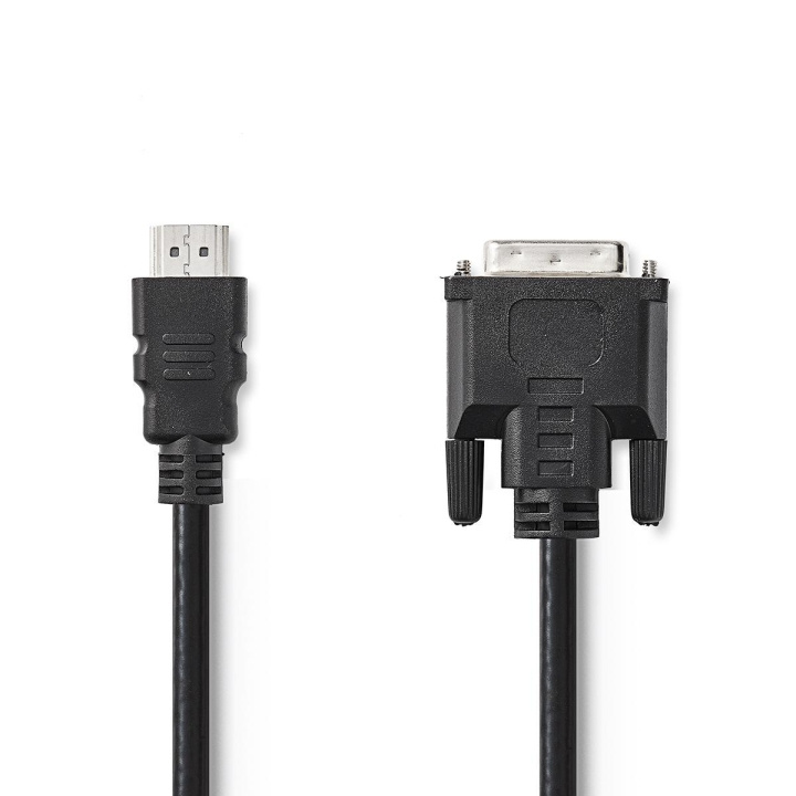 HDMI™ Cable | HDMI™ Connector | DVI-D 24+1-Pin Male | 1080p | Nickel Plated | 2.00 m | Straight | PVC | Black | Tag in the group HOME ELECTRONICS / Cables & Adapters / HDMI / Cables at TP E-commerce Nordic AB (C07859)