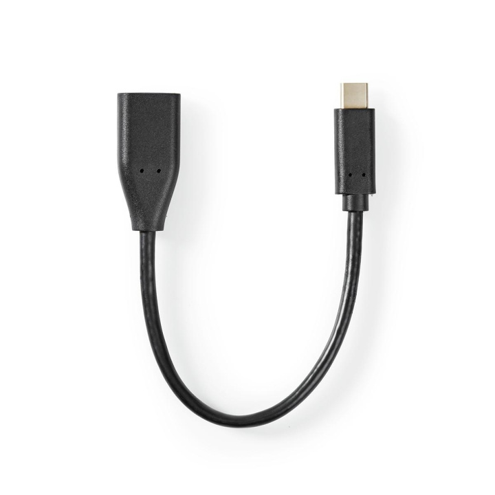 USB Adapter | USB 3.2 Gen 1 | USB-C™ Male | USB-A Female | 5 Gbps | OTG | 0.20 m | Round | Nickel Plated | PVC | Black | Tag in the group SMARTPHONE & TABLETS / Chargers & Cables / Adapters at TP E-commerce Nordic AB (C07870)