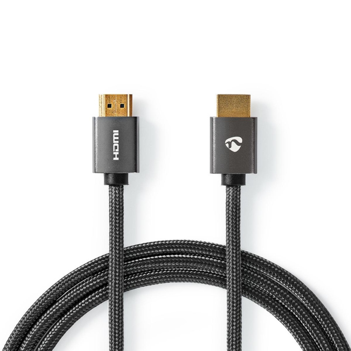 High Speed HDMI™ Cable with Ethernet | HDMI™ Connector | HDMI™ Connector | 4K@60Hz | ARC | 18 Gbps | 0.50 m | Round | Cotton | Grey / Gun Metal Grey | Cover Window Box in the group HOME ELECTRONICS / Cables & Adapters / HDMI / Cables at TP E-commerce Nordic AB (C07898)