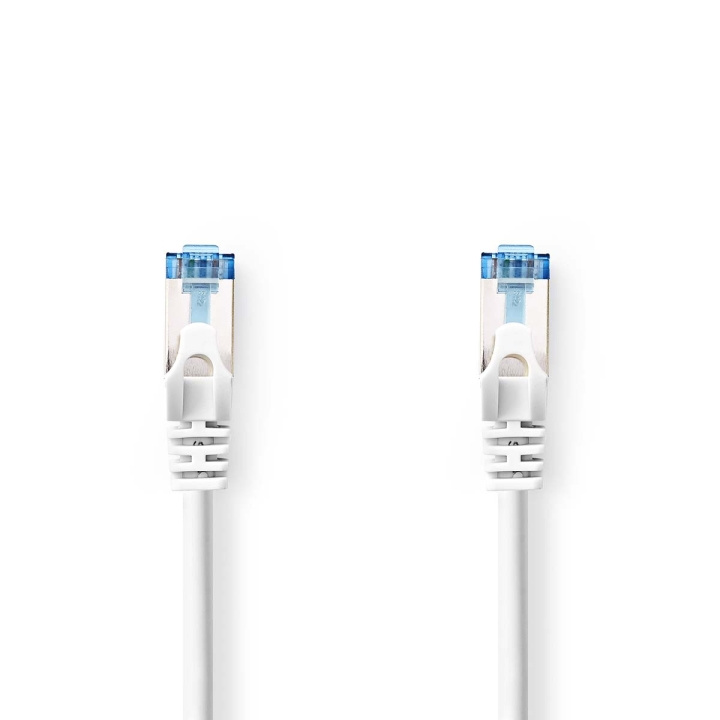 CAT6a Cable | S/FTP | RJ45 Male | RJ45 Male | 1.00 m | Round | LSZH | White | Polybag in the group COMPUTERS & PERIPHERALS / Computer cables / Network cables / Cat6 at TP E-commerce Nordic AB (C07912)