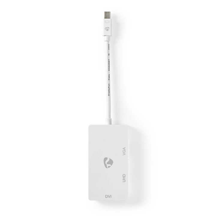 Nedis DisplayPort Adapter | Mini DisplayPort Male | DVI-D 24+1-Pin Female / HDMI™ Output / VGA Female | 4K@60Hz | Nickel Plated | Switchable | 0.20 m | Round | ABS | ABS | White | Polybag in the group HOME ELECTRONICS / Cables & Adapters / HDMI / Adapters at TP E-commerce Nordic AB (C07920)
