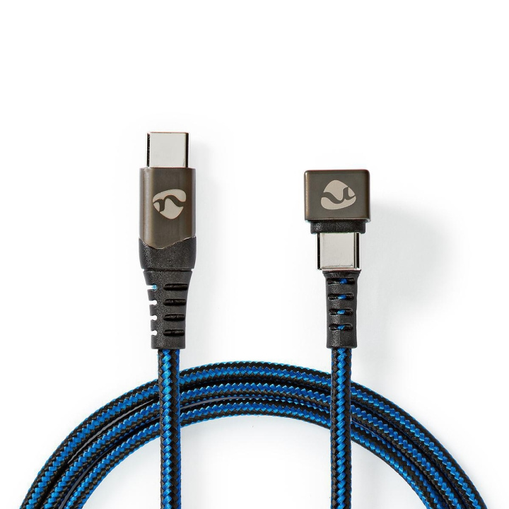 Nedis USB Cable | USB 2.0 | USB-C™ Male | USB-C™ Male | 480 Mbps | Gold Plated | 1.00 m | Round | Braided / Nylon | Black / Blue | Cover Window Box in the group SMARTPHONE & TABLETS / Chargers & Cables / Cables / Cables Type C at TP E-commerce Nordic AB (C07947)