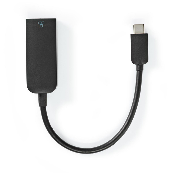 Nedis USB Network Adapter | USB 3.2 Gen 1 | 1000 Mbps | USB-C™ Male | RJ45 Female | 0.20 m | Round | Nickel Plated | Tinned Copper | Black | Envelope in the group COMPUTERS & PERIPHERALS / Network / Network cards / USB at TP E-commerce Nordic AB (C07956)