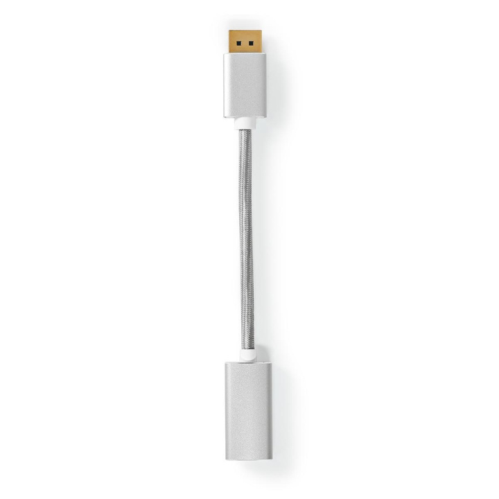 Nedis DisplayPort Cable | DisplayPort Male | HDMI™ Output | 4K@60Hz | Gold Plated | 0.20 m | Round | Braided | Silver | Cover Window Box in the group HOME ELECTRONICS / Cables & Adapters / HDMI / Adapters at TP E-commerce Nordic AB (C07964)