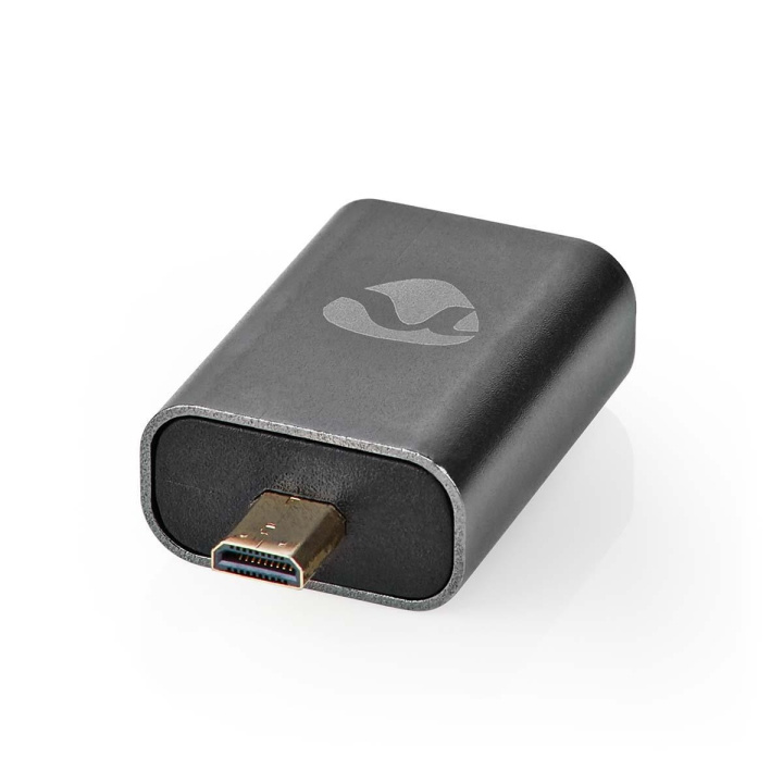 Nedis HDMI™ Adapter | HDMI™ Male / HDMI™ Micro Connector | HDMI™ Output | Gold Plated | Straight | Aluminium | Gun Metal Grey | 1 pcs | Cover Window Box in the group HOME ELECTRONICS / Cables & Adapters / HDMI / Adapters at TP E-commerce Nordic AB (C07980)