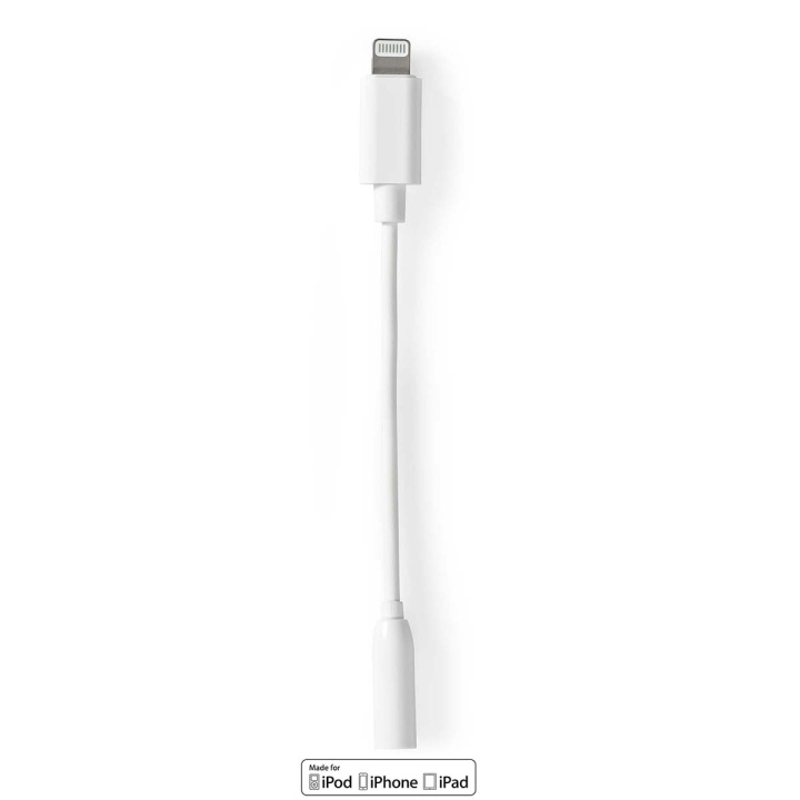 Nedis Lightning Adapter | Apple Lightning 8-Pin | 3.5 mm Female | Nickel Plated | 0.10 m | Round | TPE in the group SMARTPHONE & TABLETS / Chargers & Cables / Adapters at TP E-commerce Nordic AB (C07989)