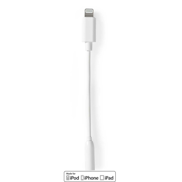 Nedis Lightning Adapter | Apple Lightning 8-Pin | 3.5 mm Female | Nickel Plated | 0.10 m | Round | PVC in the group SMARTPHONE & TABLETS / Chargers & Cables / Adapters at TP E-commerce Nordic AB (C07990)