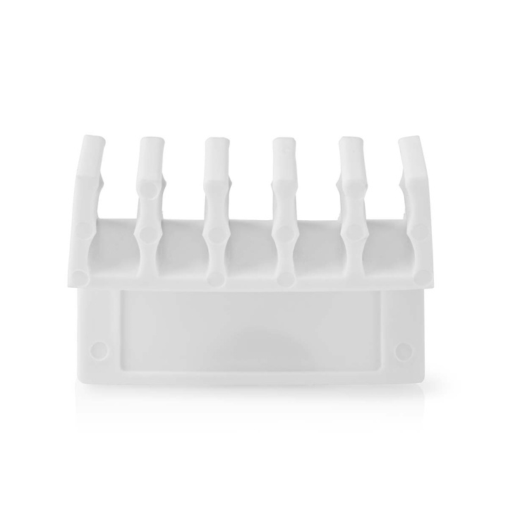Nedis Cable Management | Cable Clip | Click and Go | 2 pcs | Number of slots: 5 Slots | Maximum cable thickness: 7.1 mm | Polypropylene | White in the group HOME ELECTRONICS / Cables & Adapters / Kable management at TP E-commerce Nordic AB (C08003)