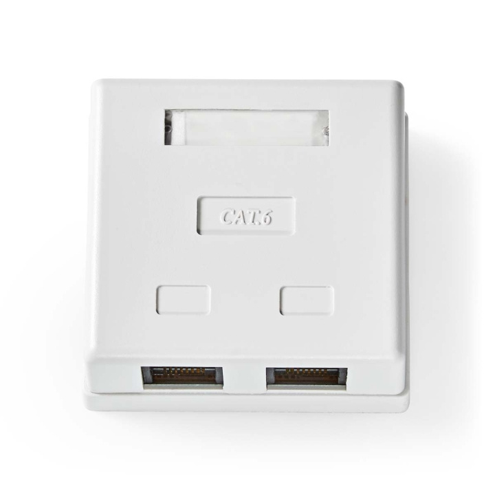 Nedis Network Wall Box | On-Wall | 2 port(s) | UTP CAT6 | Straight | Female | Gold Plated | PVC | White | Envelope in the group COMPUTERS & PERIPHERALS / Computer cables / Network cables / Wall sockets at TP E-commerce Nordic AB (C08014)