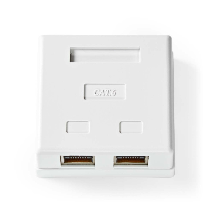 Nedis Network Wall Box | On-Wall | 2 port(s) | STP CAT6 | Straight | Female | Gold Plated | PVC | White | Envelope in the group COMPUTERS & PERIPHERALS / Computer cables / Network cables / Wall sockets at TP E-commerce Nordic AB (C08016)
