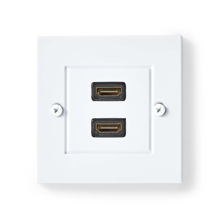 Nedis HDMI™ Wall Box | 2x HDMI™ Female | 4K@60Hz | HDMI™ Female | Black | 18 Gbps | Gold Plated | Envelope in the group COMPUTERS & PERIPHERALS / Computer cables / Network cables / Wall sockets at TP E-commerce Nordic AB (C08079)