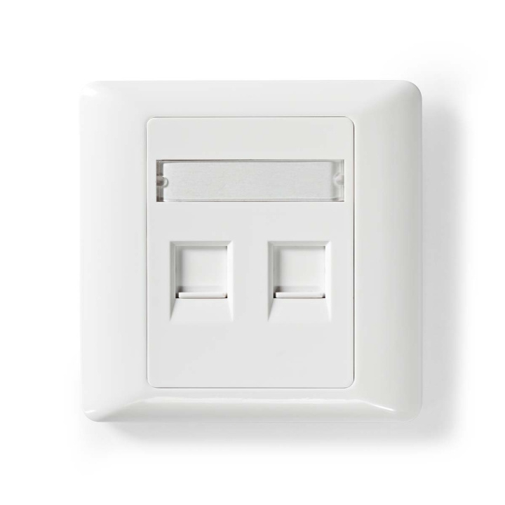 Nedis Network Keystone Face Plate | Face Plate RJ45 | 2 port(s) | ABS | White | Envelope in the group COMPUTERS & PERIPHERALS / Computer cables / Network cables / Wall sockets at TP E-commerce Nordic AB (C08081)