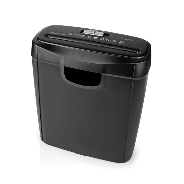 Nedis Paper Shredder | Strip Cut | 6x A4 pages | 10 l | Safety standard: DIN 2 | 190 W | Black in the group HOME, HOUSEHOLD & GARDEN / Office material / Other at TP E-commerce Nordic AB (C08137)