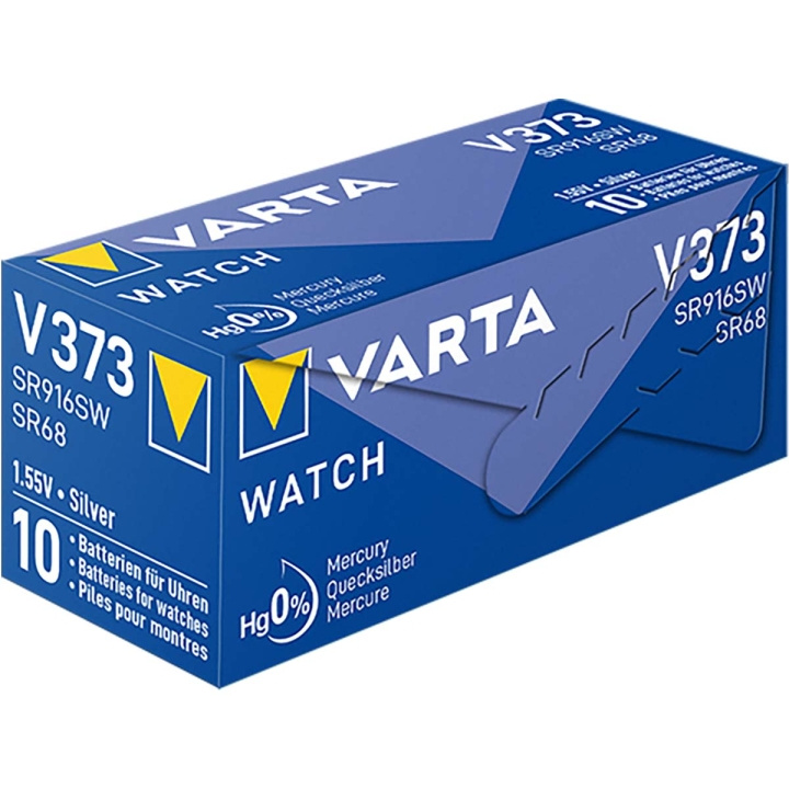 Varta SR68 (V373) Battery, 10 pcs. in box silver oxide-zinc button cell, 1.55 V in the group HOME ELECTRONICS / Batteries & Chargers / Batteries / Other at TP E-commerce Nordic AB (C08187)