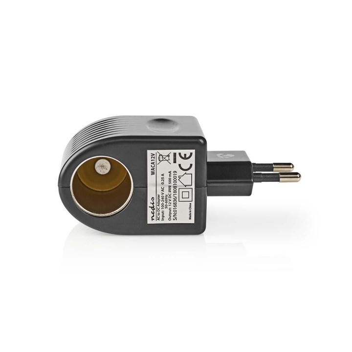 Nedis Power Socket Adapter | Type C (CEE 7/16) | 100 - 240 V AC 50/60 Hz | 12 V DC | 6 W | Mains Powered | 0.3 A | Black | Plastic in the group HOME, HOUSEHOLD & GARDEN / Smart home / Smart plugs at TP E-commerce Nordic AB (C08235)