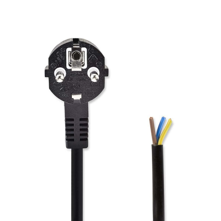 Power Cable | Plug with earth contact male | Open | Straight | Straight | Nickel Plated | 1.80 m | Round | Neoprene | Black | Envelope in the group HOME ELECTRONICS / Audio & Picture / Speakers & accessories / Accessories at TP E-commerce Nordic AB (C08236)