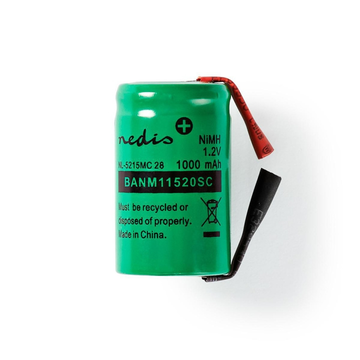 Rechargeable NiMH Battery Pack | 1.2 V DC | Rechargeable | 1000 mAh | Precharged | 1-Polybag | N/A | Solder Tabs | Green in the group HOME ELECTRONICS / Batteries & Chargers / Rechargable batteries / Other at TP E-commerce Nordic AB (C08242)